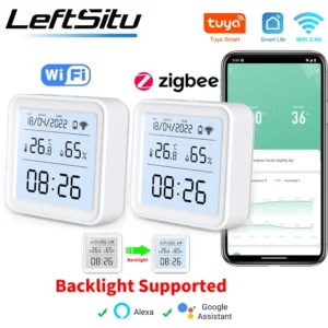 חיישן טמפרטורה ולחות חכם WiFi – לדעת כמה חם וכמה לח בכל חדר